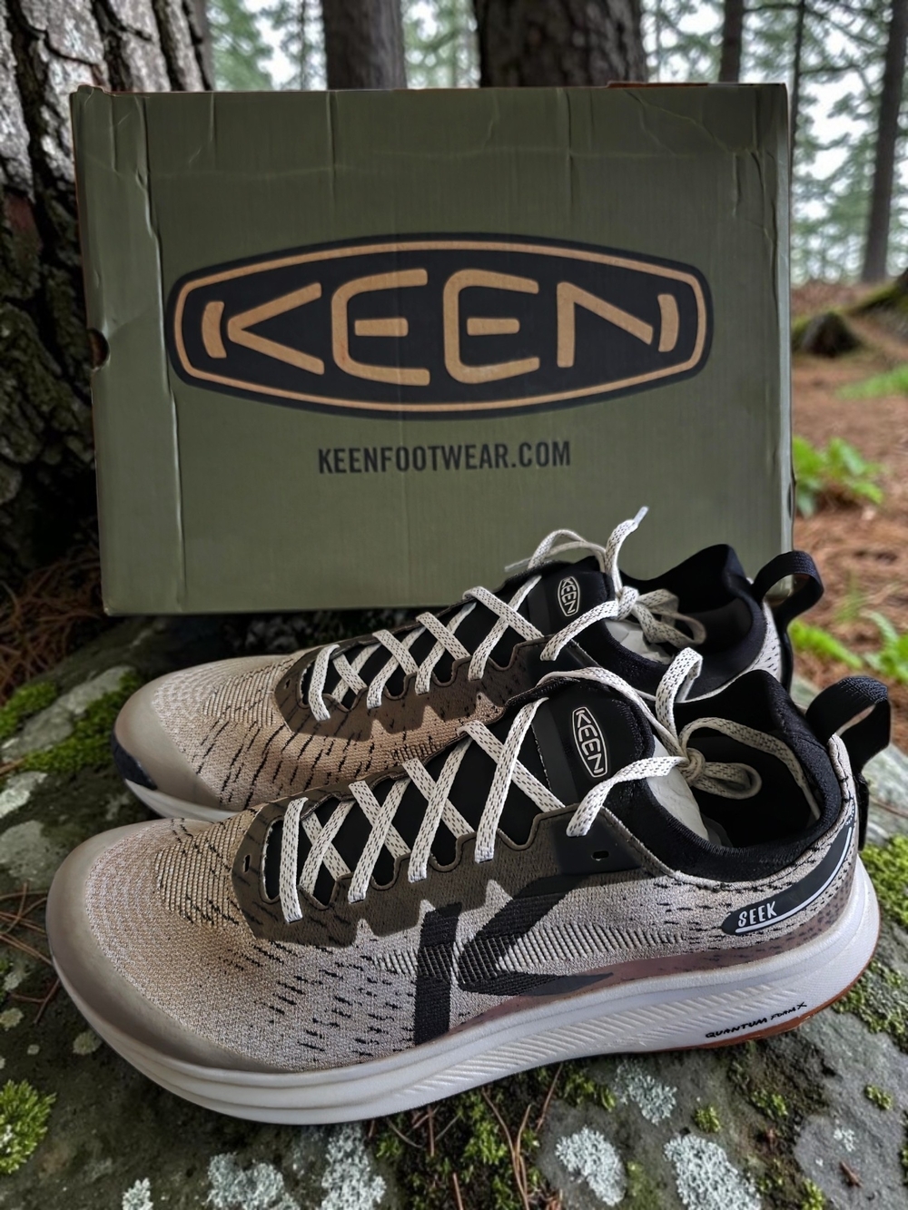 KEEN Seek Trail Running Shoes Safari Black Men’s 12 NIB 1032315